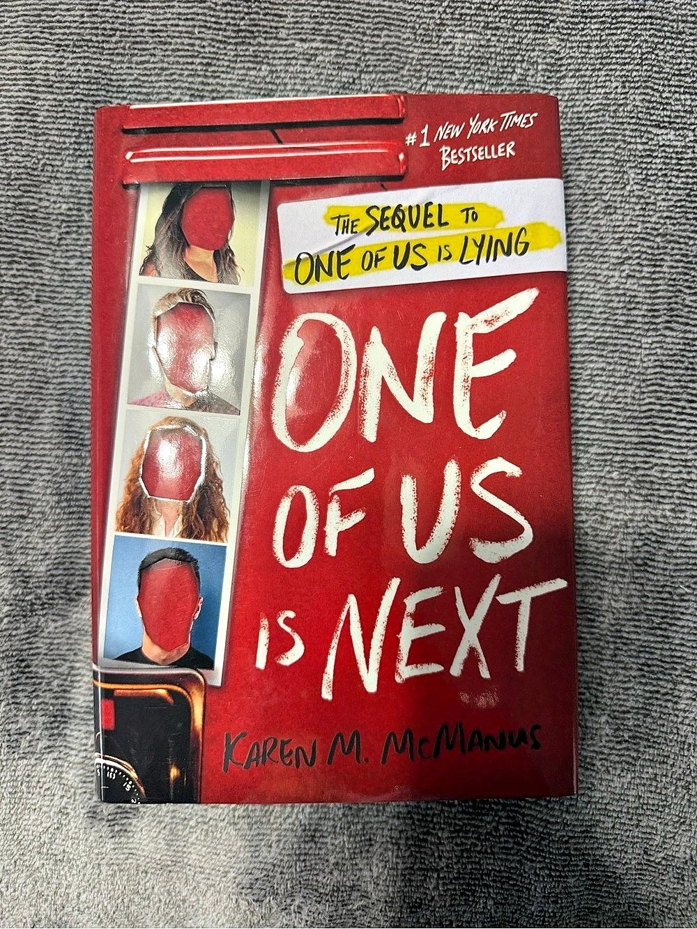 Delacorte Press One of Us Is Next Hardcover Book Red